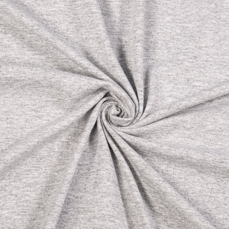 Cotton Spandex Jersey Knit Fabric Heather Grey 4-Way Stretch