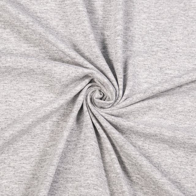 Cotton Spandex Jersey Knit Fabric Heather Grey 4-Way Stretch