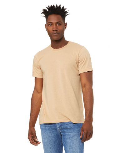 Bella Canvas 3001CVC Heather Round Neck Cotton Poly Fabric - HTR Sand Dune, Heathered, Short Sleeve, Crew Neck (1 Unit)