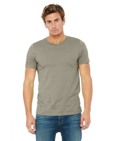 Bella Canvas 3001CVC Cotton Poly Fabric - Heather Stone, Short Sleeve Crew Neck, Unisex (1 Piece)