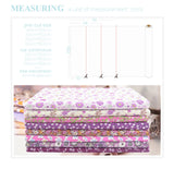 100% Cotton Fabric Pink Purple Pattern Floral Plain Printed Patchwork Cloth DIY Handmade Sewing fabrics in The Meter Needlework