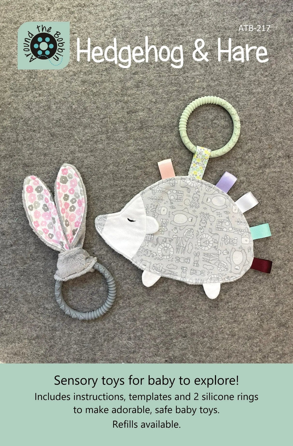 Printed Paper Pattern Hedgehog and Hare