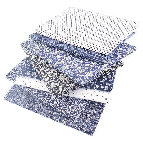 Teramila 8PCS Pack Square Multicolor Printed Cotton Fabric For Sewing Quilt Cloth Needlework Plaid Handicraft Material Patchwork