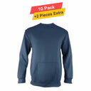 Fleece Pullover Sweatshirt - 10 Pack - 7.62oz/yd2  - 100% Polyester