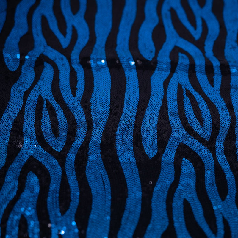 Sequin Spandex Zebra Glitz Fabric