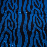 Zebra Glitz Polyester Spandex Sequin Fabric - Zebra Pattern, 56" Width (1 Yard)