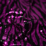 Sequin Spandex Zebra Glitz Fabric