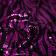 Zebra Glitz Polyester Spandex Sequin Fabric - Zebra Pattern, 56" Width (1 Yard)