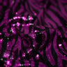Zebra Glitz Polyester Spandex Sequin Fabric - Zebra Pattern, 56" Width (1 Yard)