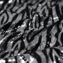 Sequin Spandex Zebra Glitz Fabric