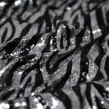 Sequin Spandex Zebra Glitz Fabric