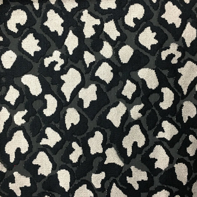 Leopard Cut Velvet Upholstery Fabric by the Yard