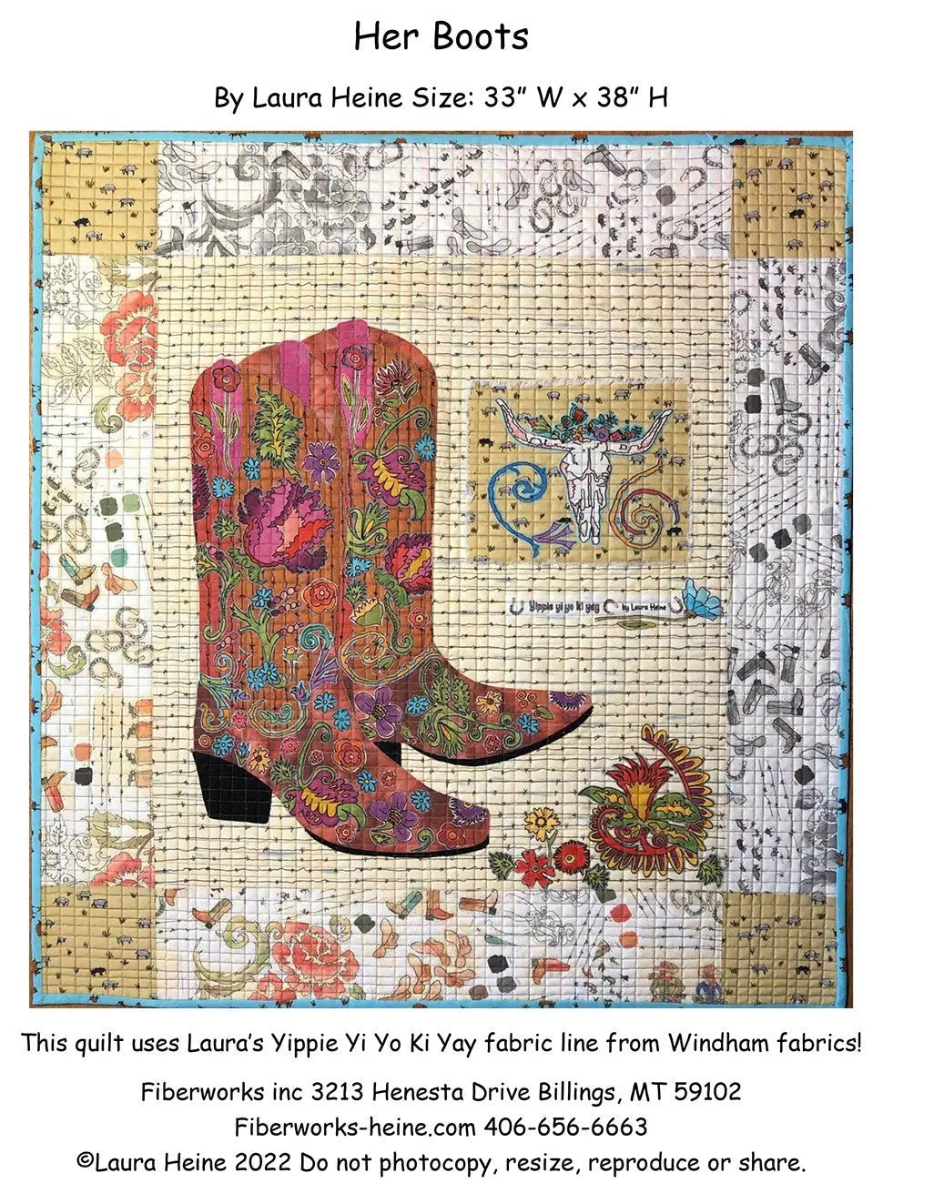 Collage Pattern Her Boots by Laura Heine