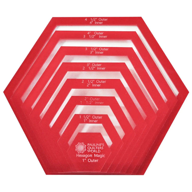 Hexagon Templates 1"-4"