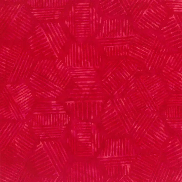 Cotton Fabric Hexies Lipstick Red 44/45"