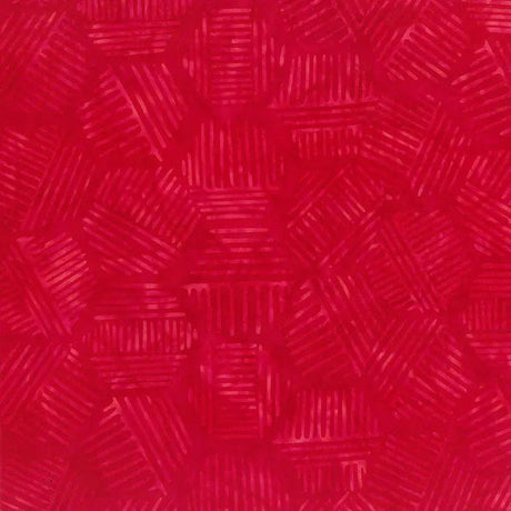 Cotton Fabric Hexies Lipstick Red 44/45"