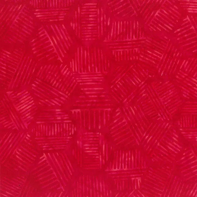 Cotton Fabric Hexies Lipstick Red 44/45"