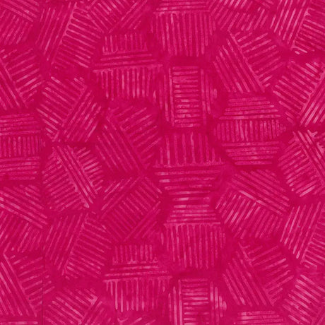 Cotton Fabric Hexies Pink Punch 44/45"