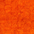 Cotton Hexies Pumpkin Batik Fabric 44/45"