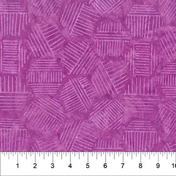 Cotton Fabric Hexies Purple Currant 44/45"