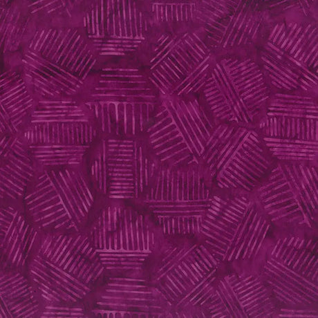 Cotton Fabric Hexies Purple Pansy 44/45" Width