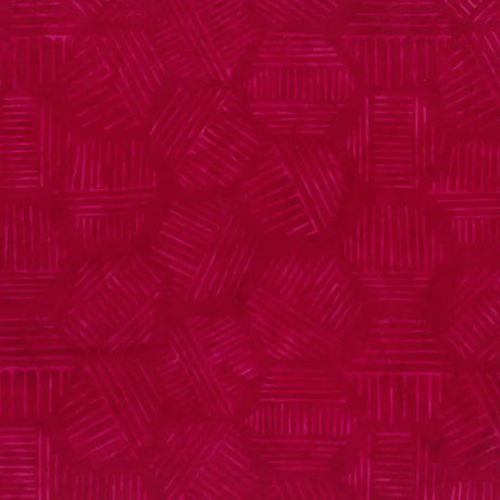Cotton Fabric Hexies Red Raspberry 44/45"