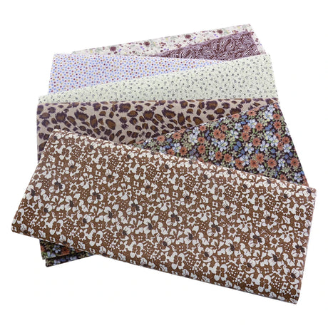 Teramila 8PCS Pack Square Multicolor Printed Cotton Fabric For Sewing Quilt Cloth Needlework Plaid Handicraft Material Patchwork