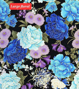 Quilting Cotton Hi Fashion Metallic Floral Timeless Treasures