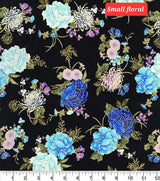 Quilting Cotton Hi Fashion Metallic Floral Timeless Treasures