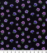 Quilting Cotton Dahlia Purple Small Floral 100% Cotton