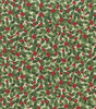 Quilting Cotton Metallic Holly Christmas Fabric 100% Cotton