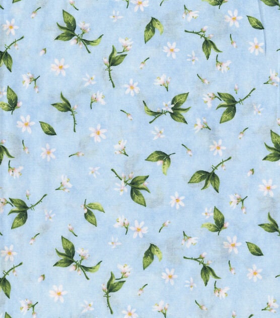 Quilting Cotton Hi Fashion Tossed Floral Light Blue