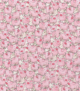 Quilting Cotton Watercolor Packed Pigs Novelty 100% Cotton Fabric