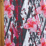 Stretch Woven Boardshort Fabric Hibiscus Frequency Flow
