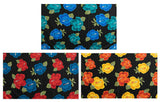 Hibiscus All Over Design Polyester Fabric - Multicolor Hibiscus Floral Print, 70x43 (1 Piece)