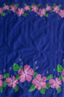 Polyester Fabric Hibiscus Double Border Tropical Print