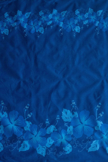 Polyester Fabric Hibiscus Double Border Tropical Print