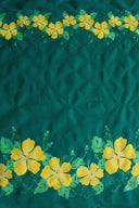 Polyester Fabric Hibiscus Double Border Tropical Print