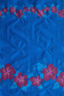 Polyester Fabric Hibiscus Double Border Tropical Print