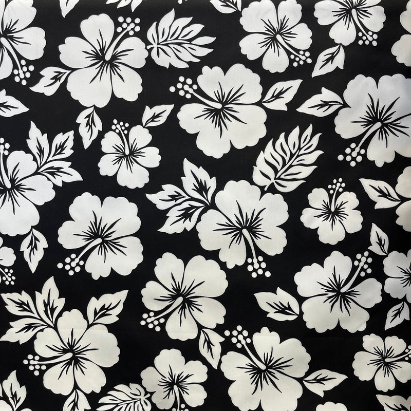 Polyester Hibiscus Flower Fabric