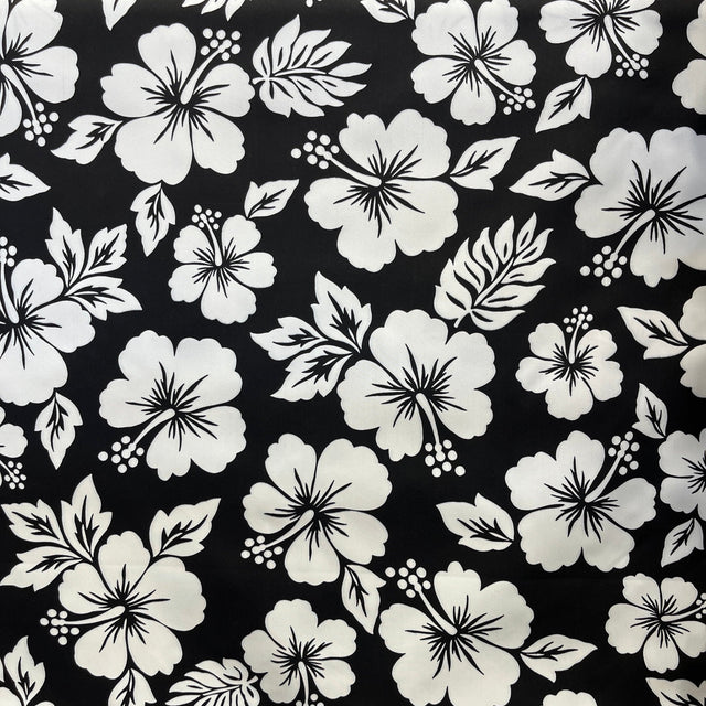Polyester Hibiscus Flower Fabric