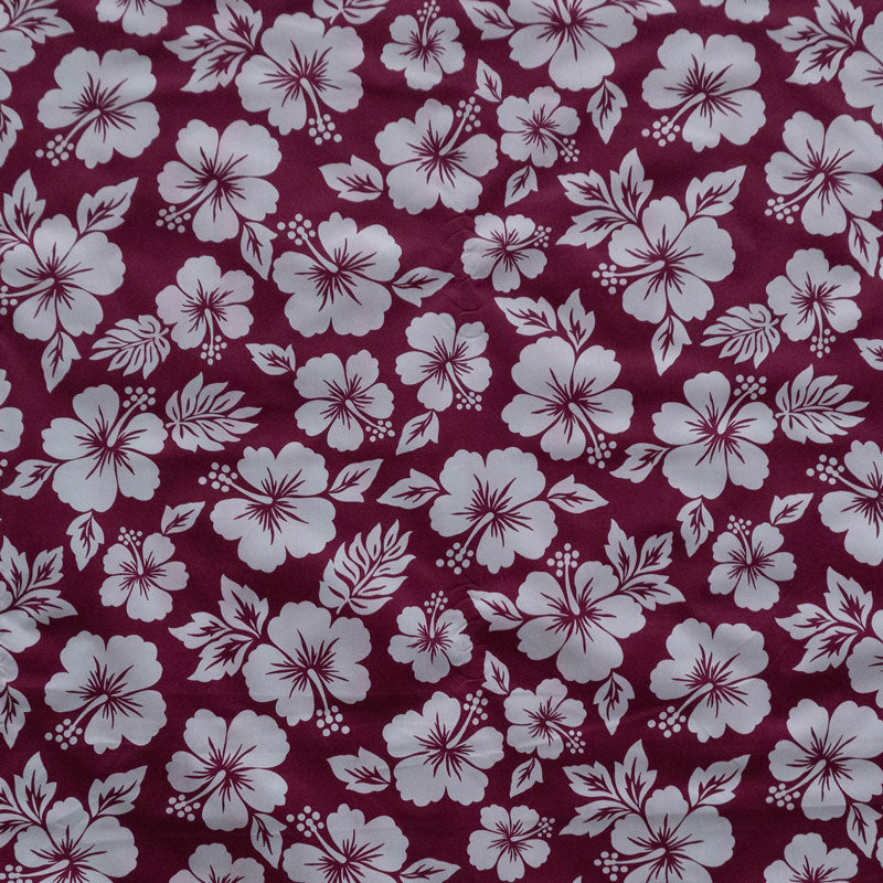 Polyester Hibiscus Flower Fabric