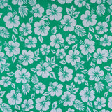 Hibiscus Flower Polyester Fabric - Tropical Floral Print, 60" Width (1 Yard)