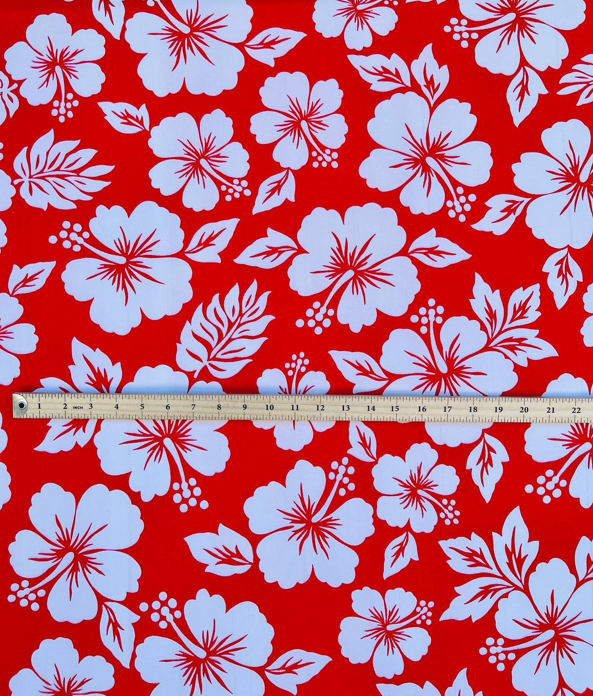 Polyester Hibiscus Flower Fabric