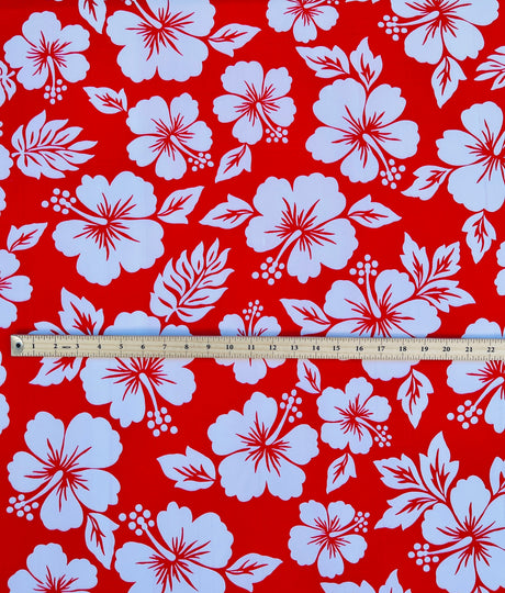 Polyester Hibiscus Flower Fabric