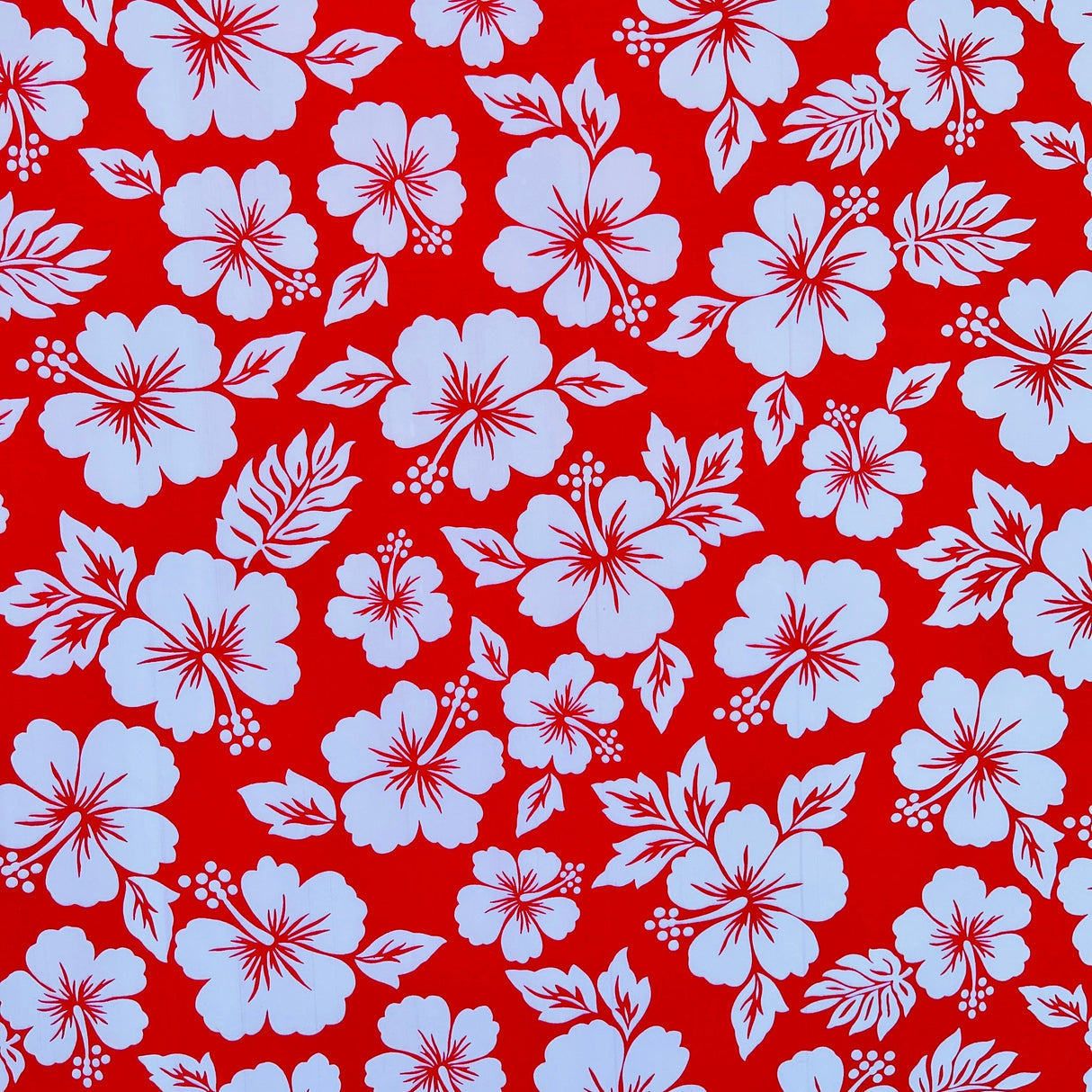 Polyester Hibiscus Flower Fabric