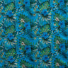Hibiscus Monstera Palm Leaves Polyester Fabric - Tropical Leaf Print, 60" Width (1 Yard)