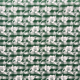 Hibiscus Palaka Cotton Fabric - Hibiscus Floral Palaka Check, 45" Width (1 Yard)