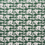 Hibiscus Palaka Cotton Fabric - Hibiscus Floral Palaka Check, 45" Width (1 Yard)