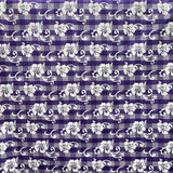 Hibiscus Palaka Cotton Fabric - Hibiscus Floral Palaka Check, 45" Width (1 Yard)